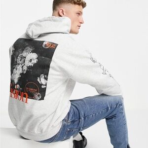 Topman Heather Gray Vision Hoodie